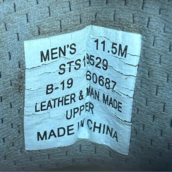 Sperry Harbormaster Men’s Gray Leather & Mesh Boating Shoes Size 11.5 - Picture 5 of 9